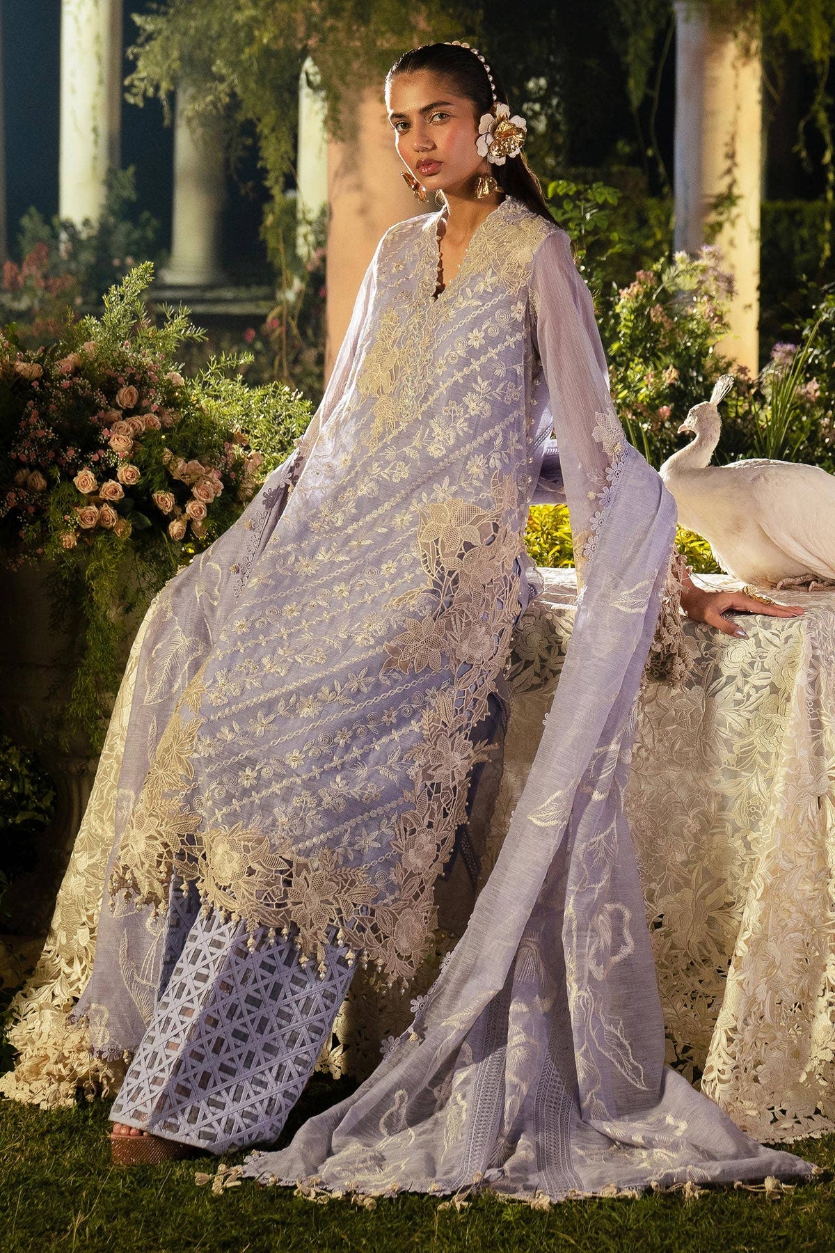 Sana Safinaz | Luxury Collection 24 | L241-010B-3CV by Sana Safinaz - Designer Dress - Type: Ladies Clothes - Available at Libayah - 100% Original