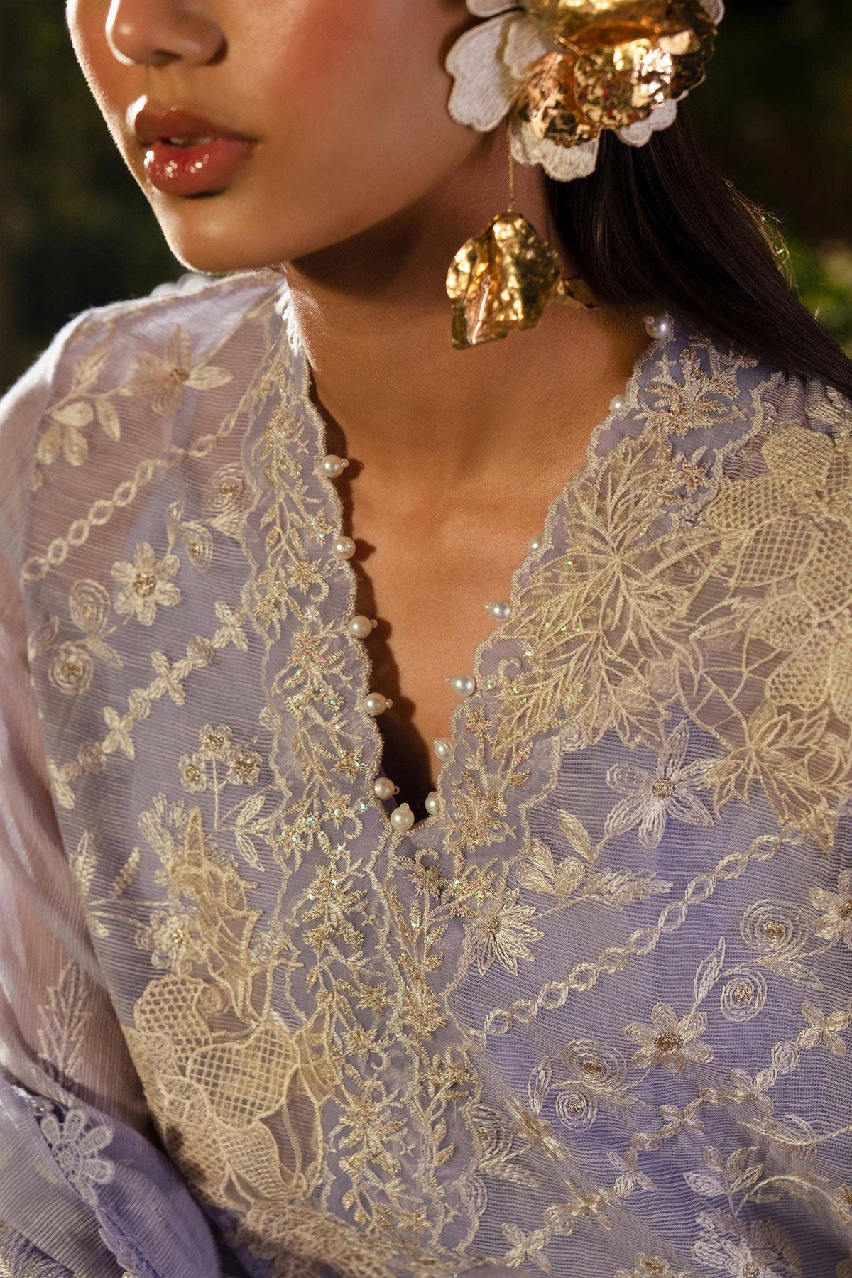 Sana Safinaz | Luxury Collection 24 | L241-010B-3CV by Sana Safinaz - Designer Dress - Type: Ladies Clothes - Available at Libayah - 100% Original