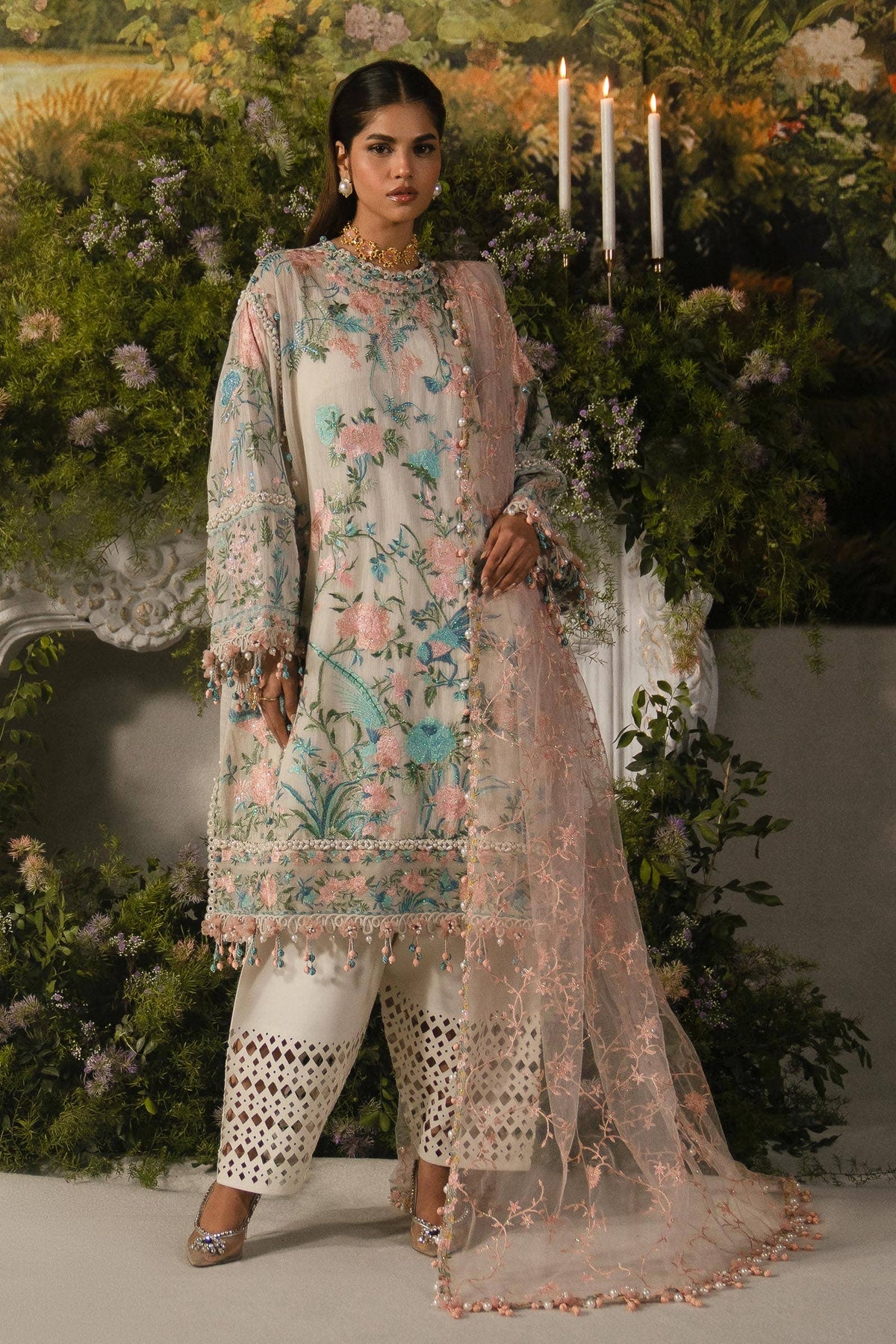 Sana Safinaz | Luxury Collection 24 | L241-009B-3CT by Sana Safinaz - Designer Dress - Type: Ladies Clothes - Available at Libayah - 100% Original