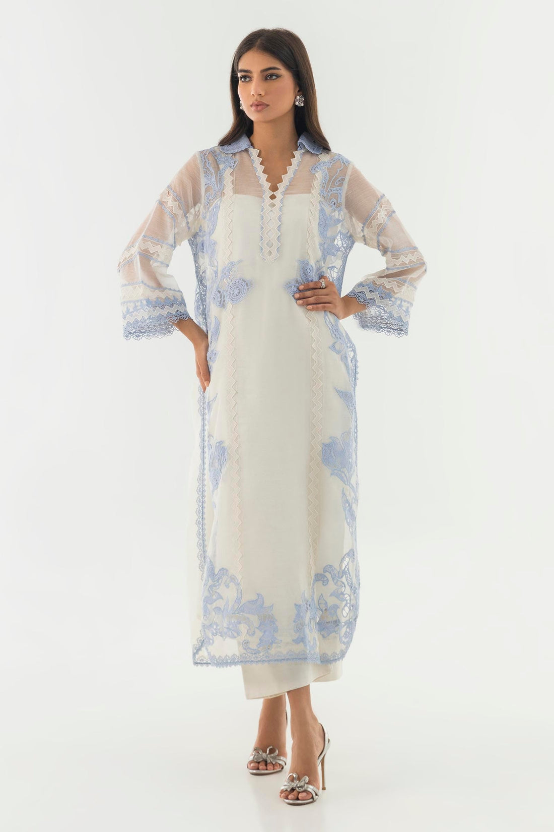 Sana Safinaz | Luxury Pret |  SS24FOR243P2T by Sana Safinaz - Designer Dress - Type: Ladies Clothes - Available at Libayah - 100% Original