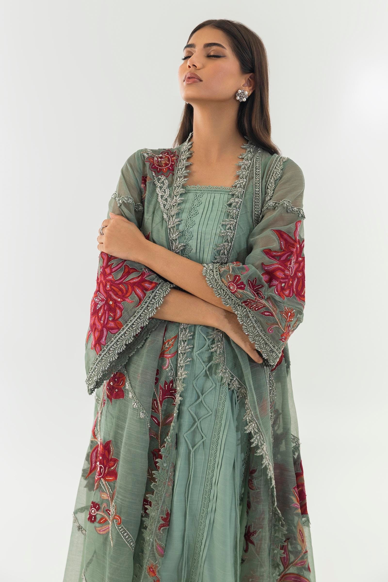 Sana Safinaz | Luxury Pret |  SS24FOR248P2T by Sana Safinaz - Designer Dress - Type: Ladies Clothes - Available at Libayah - 100% Original