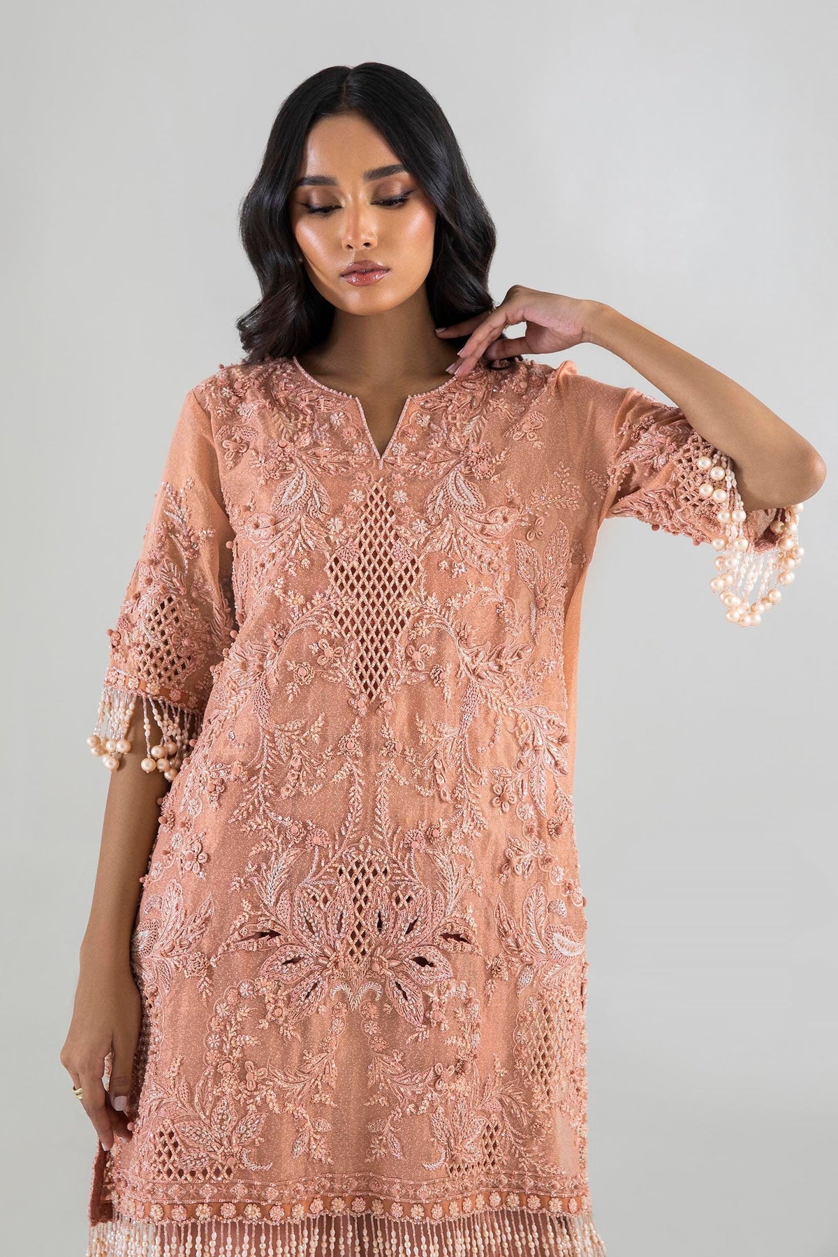 Sana Safinaz | Luxury Pret |  SS24FOR220P2T by Sana Safinaz - Designer Dress - Type: Ladies Clothes - Available at Libayah - 100% Original