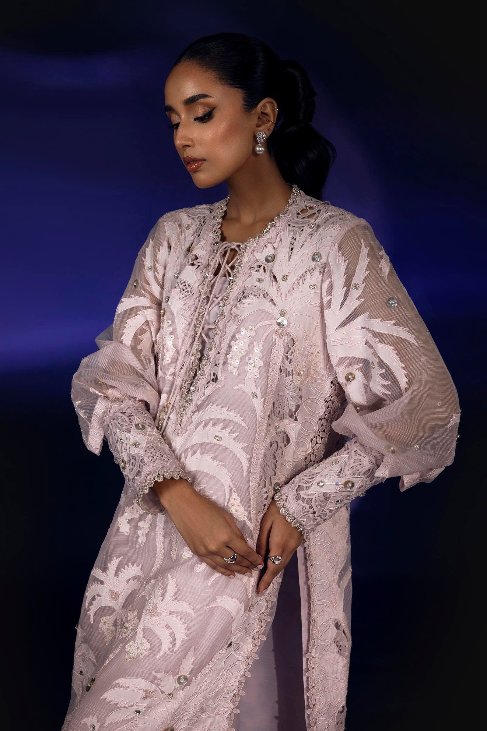 Sana Safinaz | Luxury Pret |  SS24FOR266P2T by Sana Safinaz - Designer Dress - Type: Ladies Clothes - Available at Libayah - 100% Original
