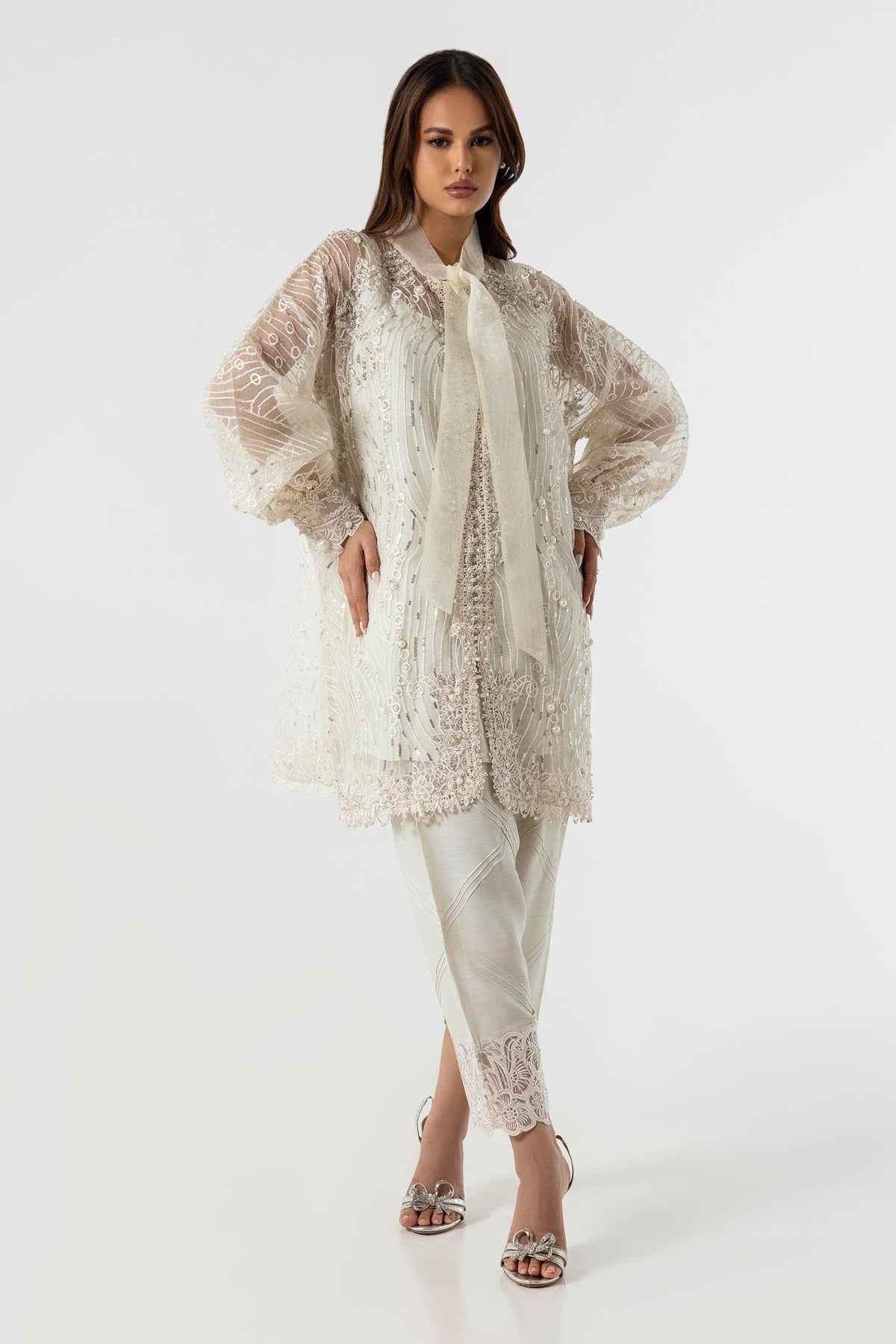 Sana Safinaz | Luxury Pret |  SS24FOR273P2T by Sana Safinaz - Designer Dress - Type: Ladies Clothes - Available at Libayah - 100% Original