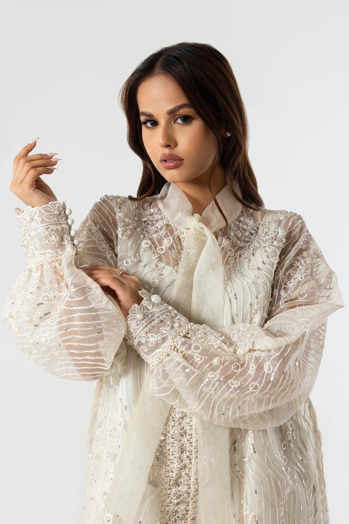 Sana Safinaz | Luxury Pret |  SS24FOR273P2T by Sana Safinaz - Designer Dress - Type: Ladies Clothes - Available at Libayah - 100% Original
