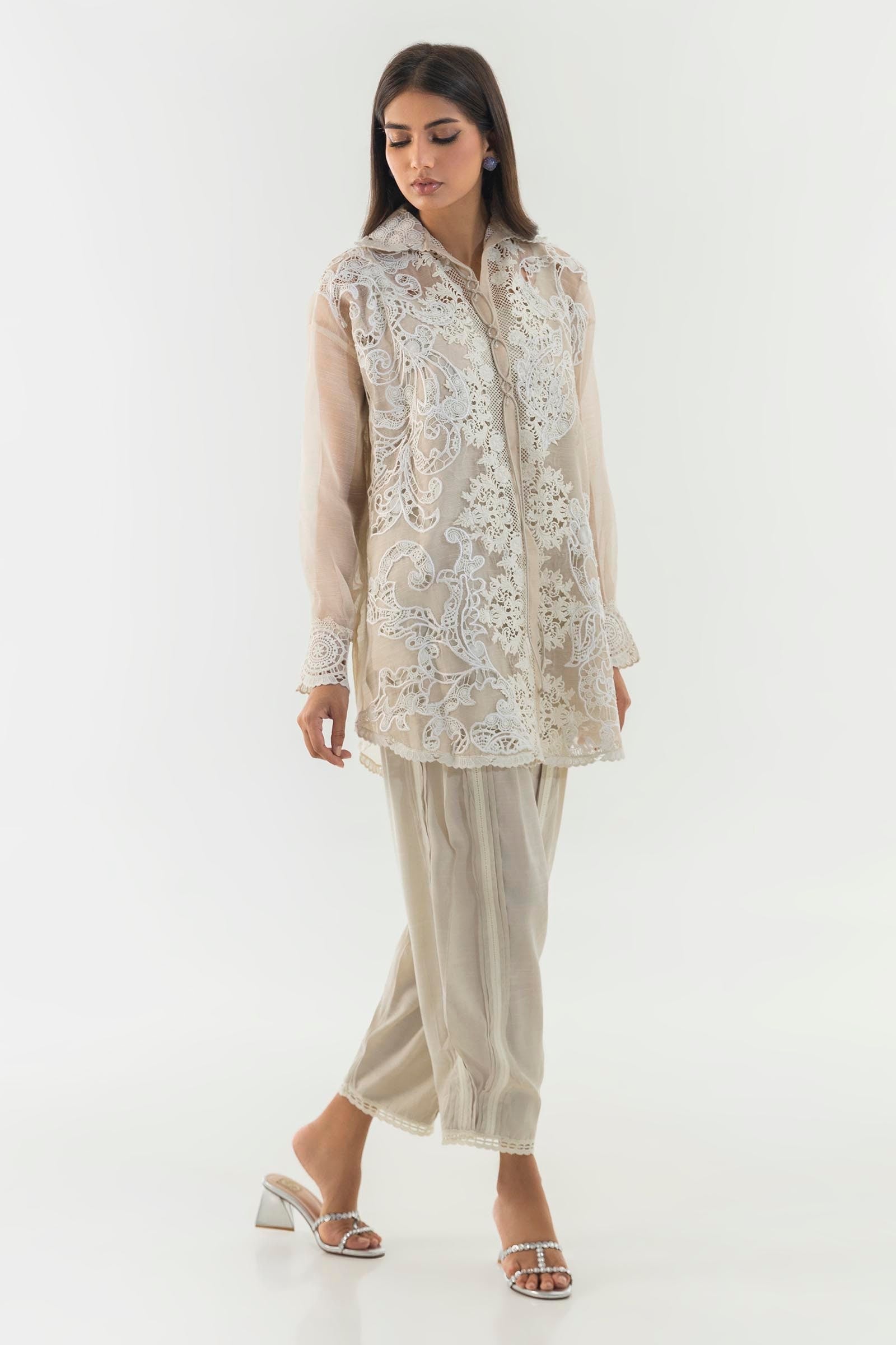 Sana Safinaz | Luxury Pret |  SS24FOR242P2T by Sana Safinaz - Designer Dress - Type: Ladies Clothes - Available at Libayah - 100% Original