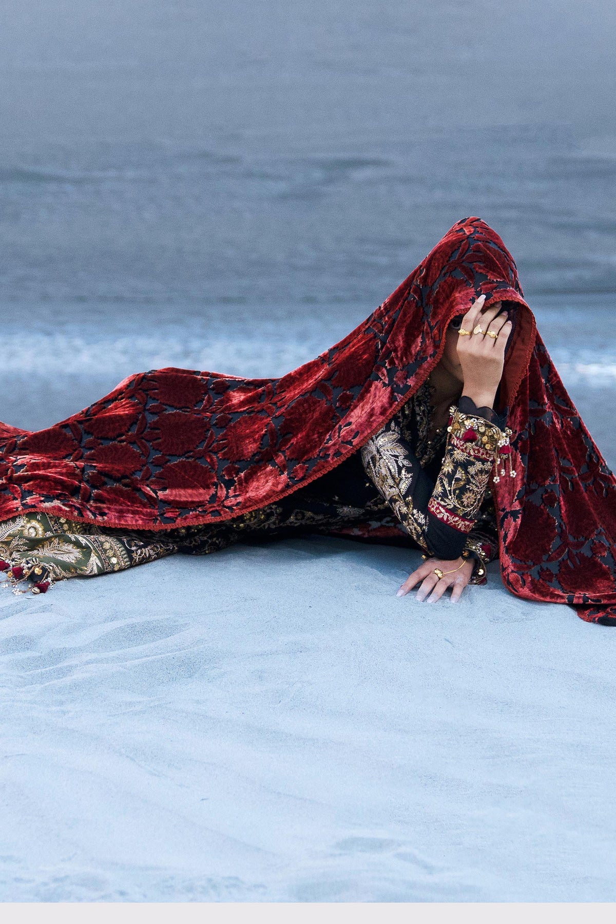 Sana Safinaz | Winter Shawl 24 | S241-001A-3CP by Sana Safinaz - Designer Dress - Type: Ladies Clothes - Available at Libayah - 100% Original