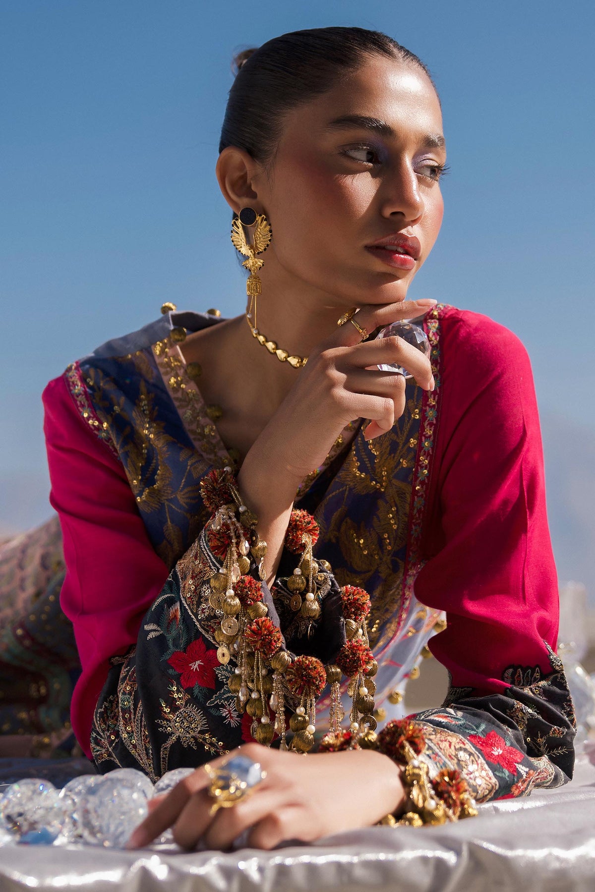 Sana Safinaz | Winter Shawl 24 | S241-004B-3CP by Sana Safinaz - Designer Dress - Type: Ladies Clothes - Available at Libayah - 100% Original