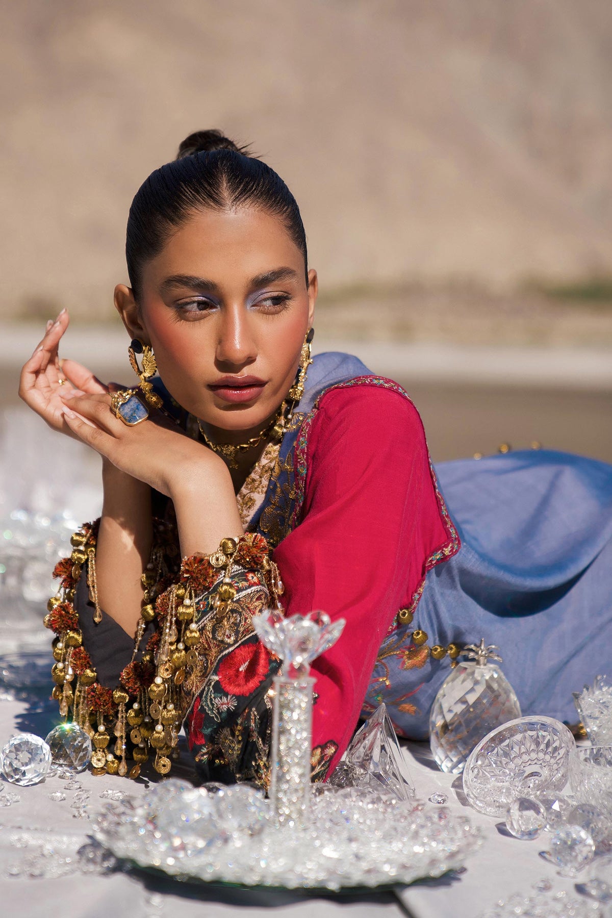 Sana Safinaz | Winter Shawl 24 | S241-004B-3CP by Sana Safinaz - Designer Dress - Type: Ladies Clothes - Available at Libayah - 100% Original