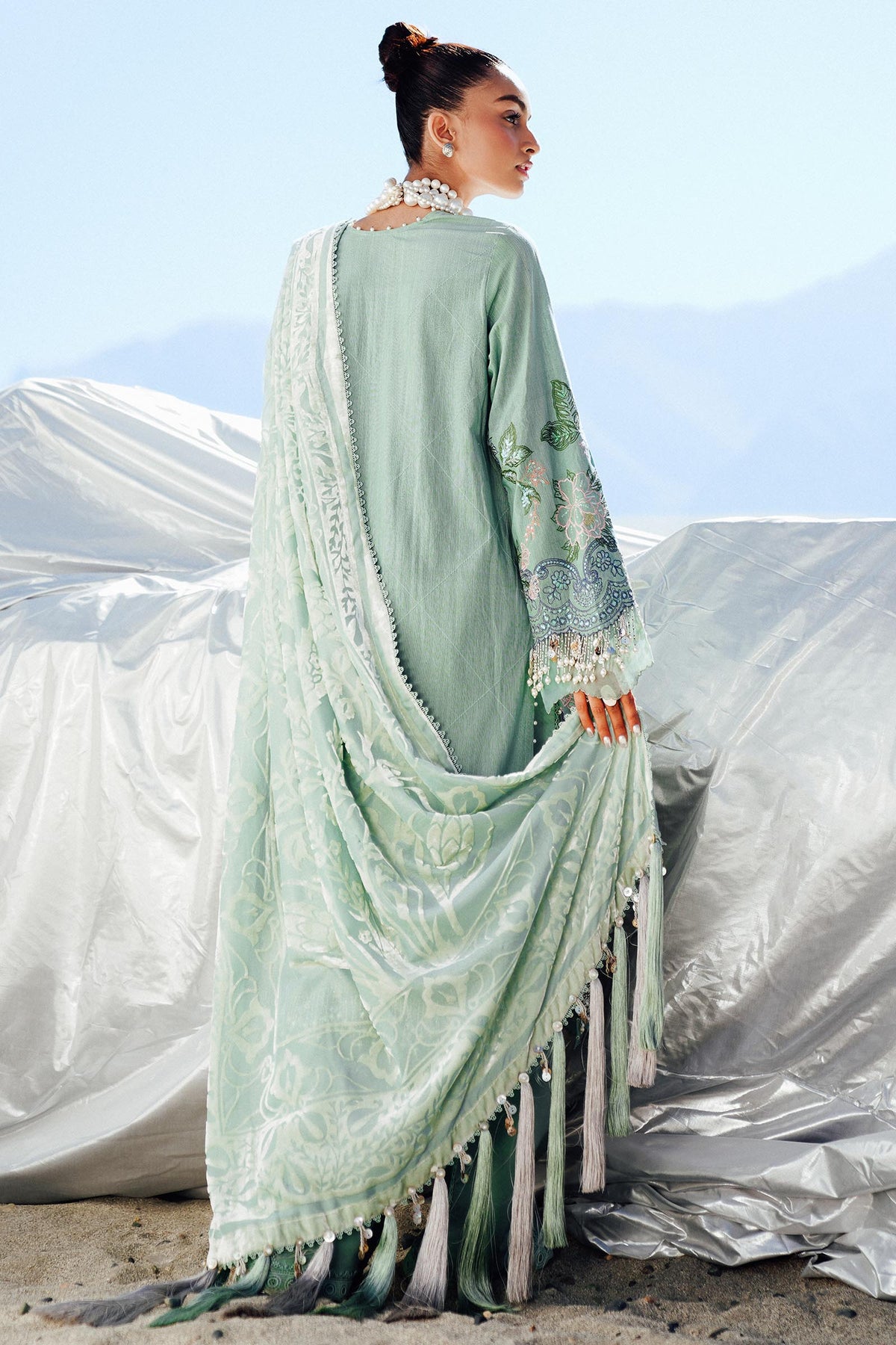 Sana Safinaz | Winter Shawl 24 | S241-005A-3CP by Sana Safinaz - Designer Dress - Type: Ladies Clothes - Available at Libayah - 100% Original