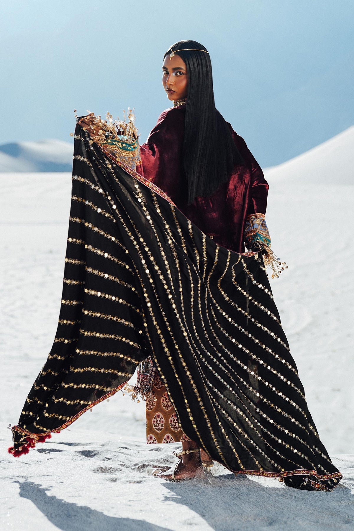 Sana Safinaz | Winter Shawl 24 | V241-002-3CP by Sana Safinaz - Designer Dress - Type: Ladies Clothes - Available at Libayah - 100% Original