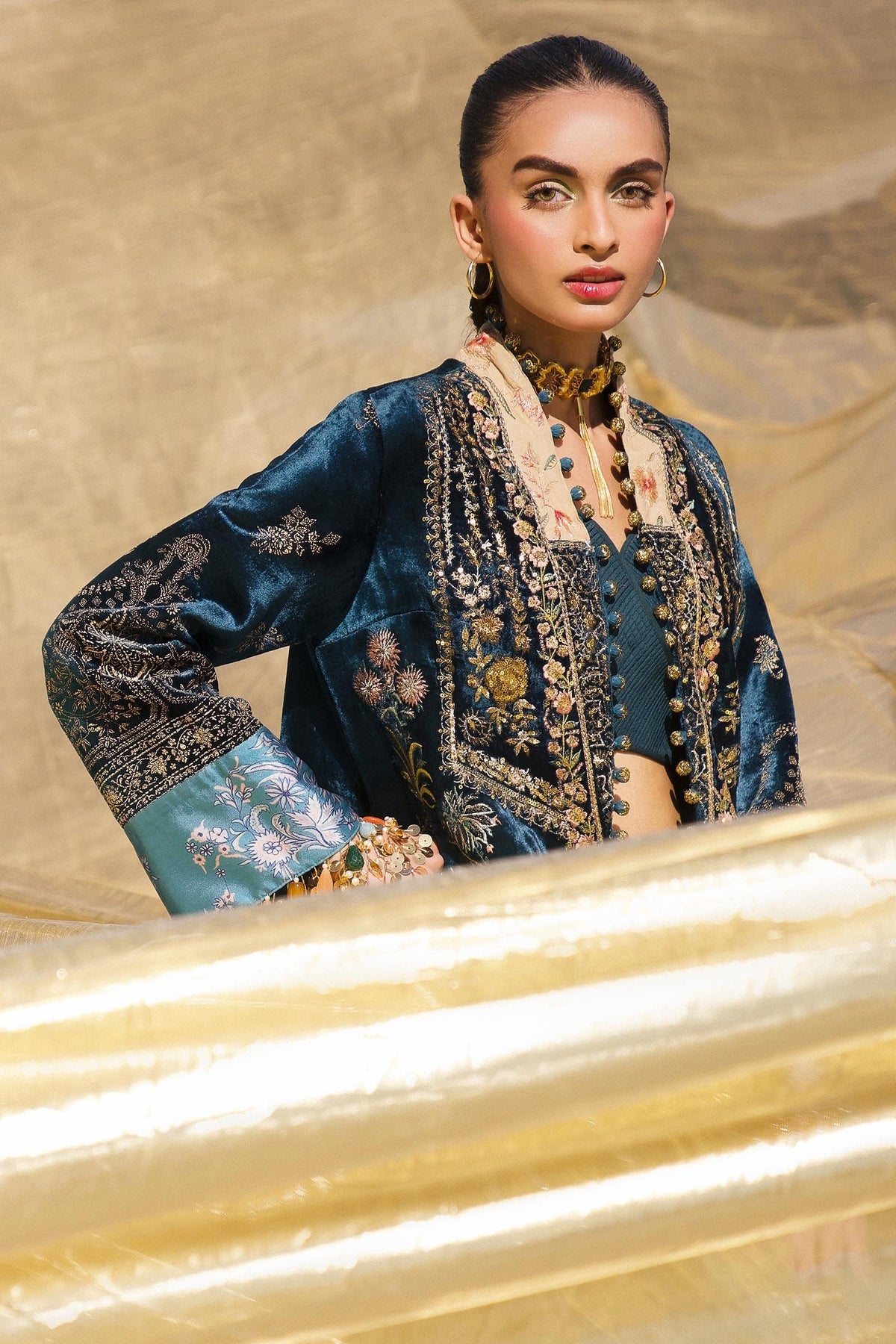 Sana Safinaz | Winter Shawl 24 | V241-003-3CP by Sana Safinaz - Designer Dress - Type: Ladies Clothes - Available at Libayah - 100% Original