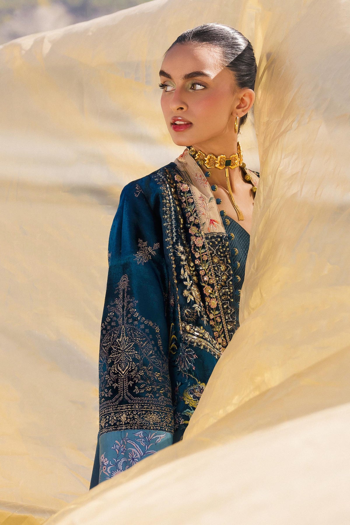 Sana Safinaz | Winter Shawl 24 | V241-003-3CP by Sana Safinaz - Designer Dress - Type: Ladies Clothes - Available at Libayah - 100% Original