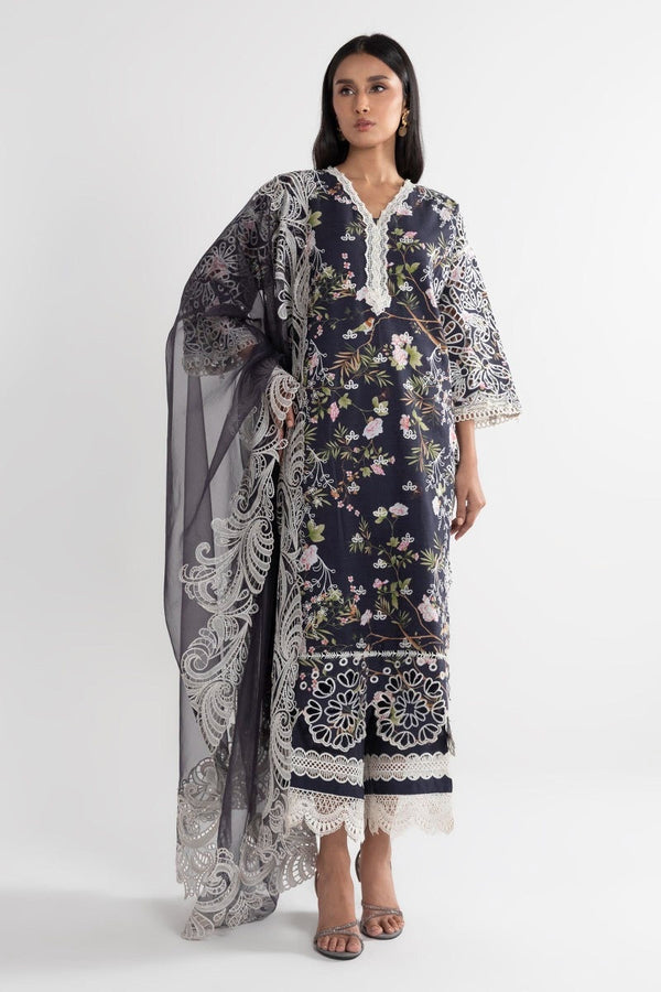 Sana Safinaz | Luxury Pret | FW23FOR130P3 by Sana Safinaz - Designer Dress - Type: Ladies Clothes - Available at Libayah - 100% Original