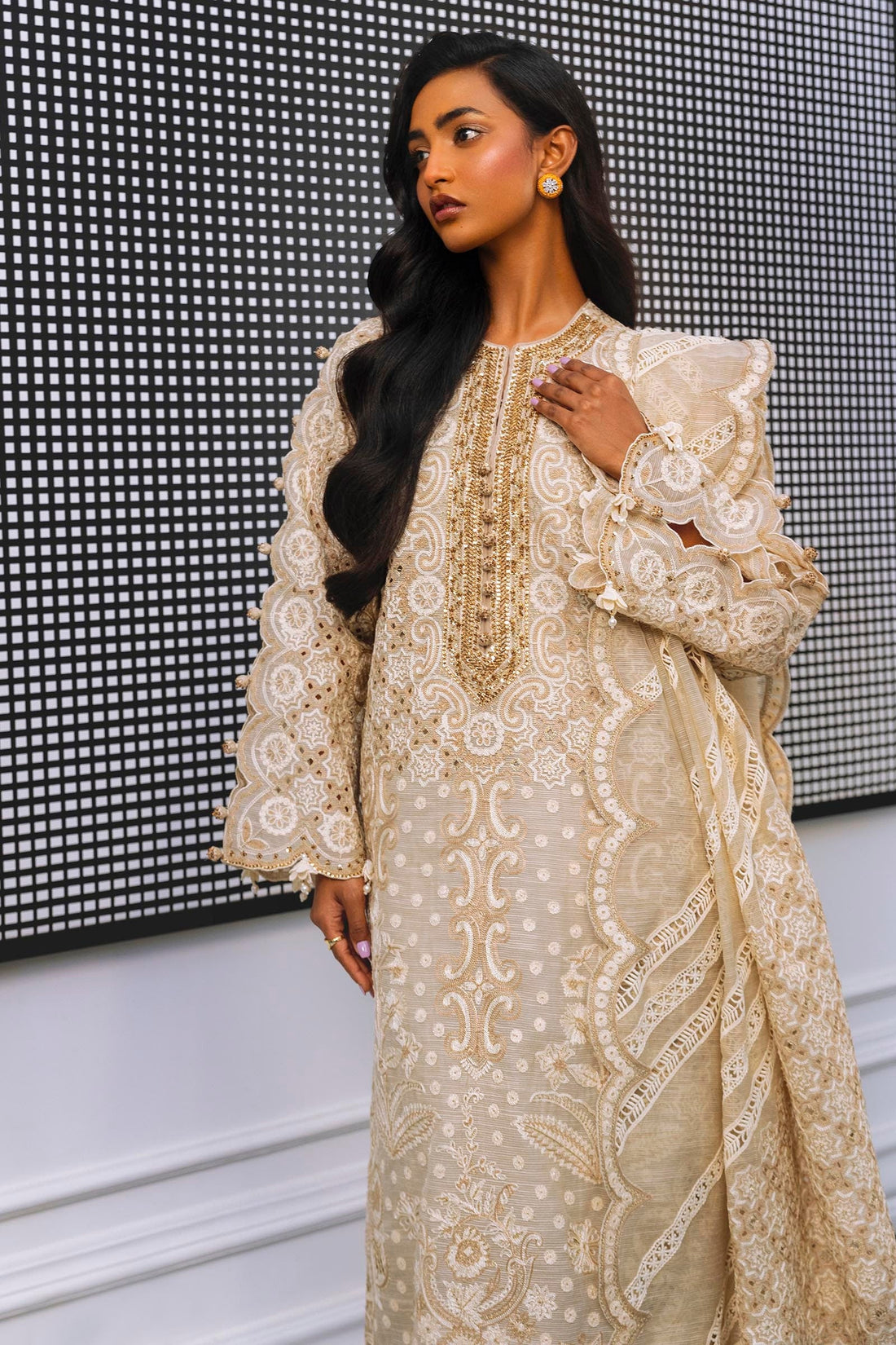 Sana Safinaz | Luxury Pret |  SS24FOR202P3 by Sana Safinaz - Designer Dress - Type: Ladies Clothes - Available at Libayah - 100% Original