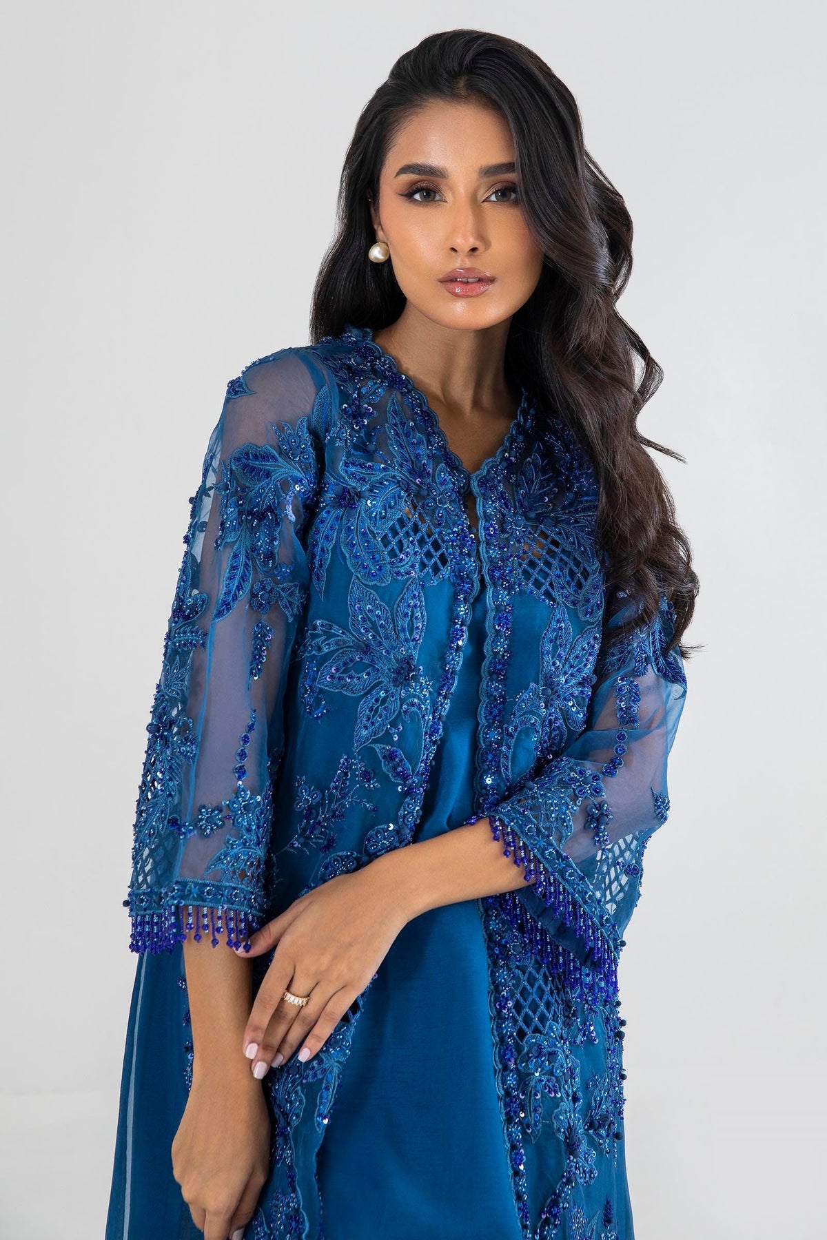 Sana Safinaz | Luxury Pret |  SS24FOR218P2T by Sana Safinaz - Designer Dress - Type: Ladies Clothes - Available at Libayah - 100% Original
