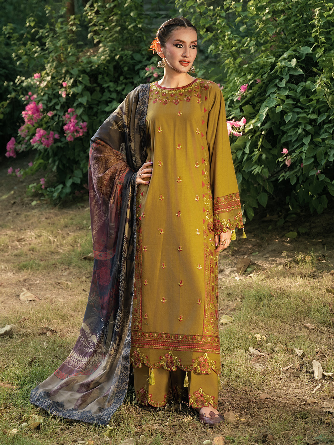 Hemstitch | The Garden Lawn | Sandalwood by Hemstitch - Designer Dress  - Type : Ladies Clothes - Available at Libayah - 100% Original 