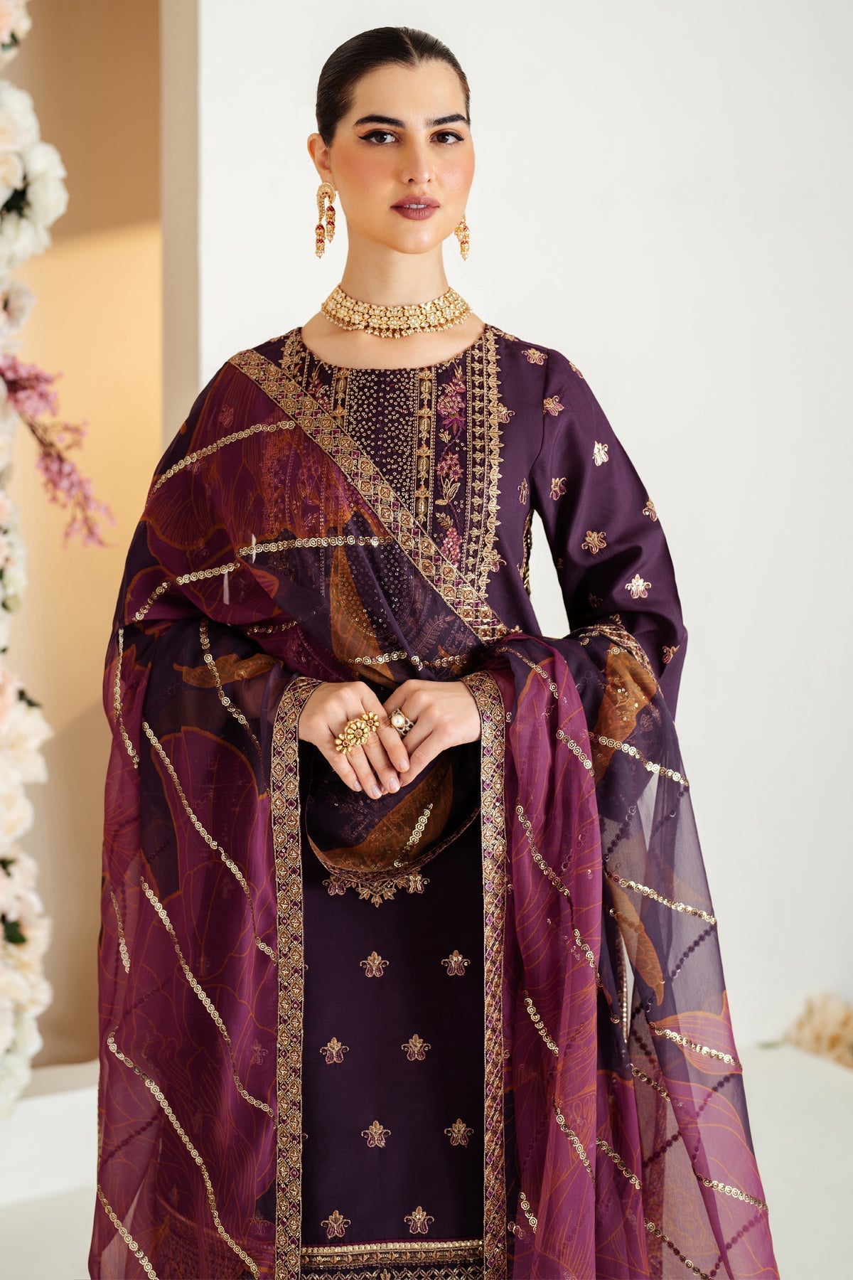 Alizeh | Luxury Raw Silk | AF-RS-05-SCARLET by Alizeh - Designer Dress - Type: Ladies Clothes - Available at Libayah - 100% Original