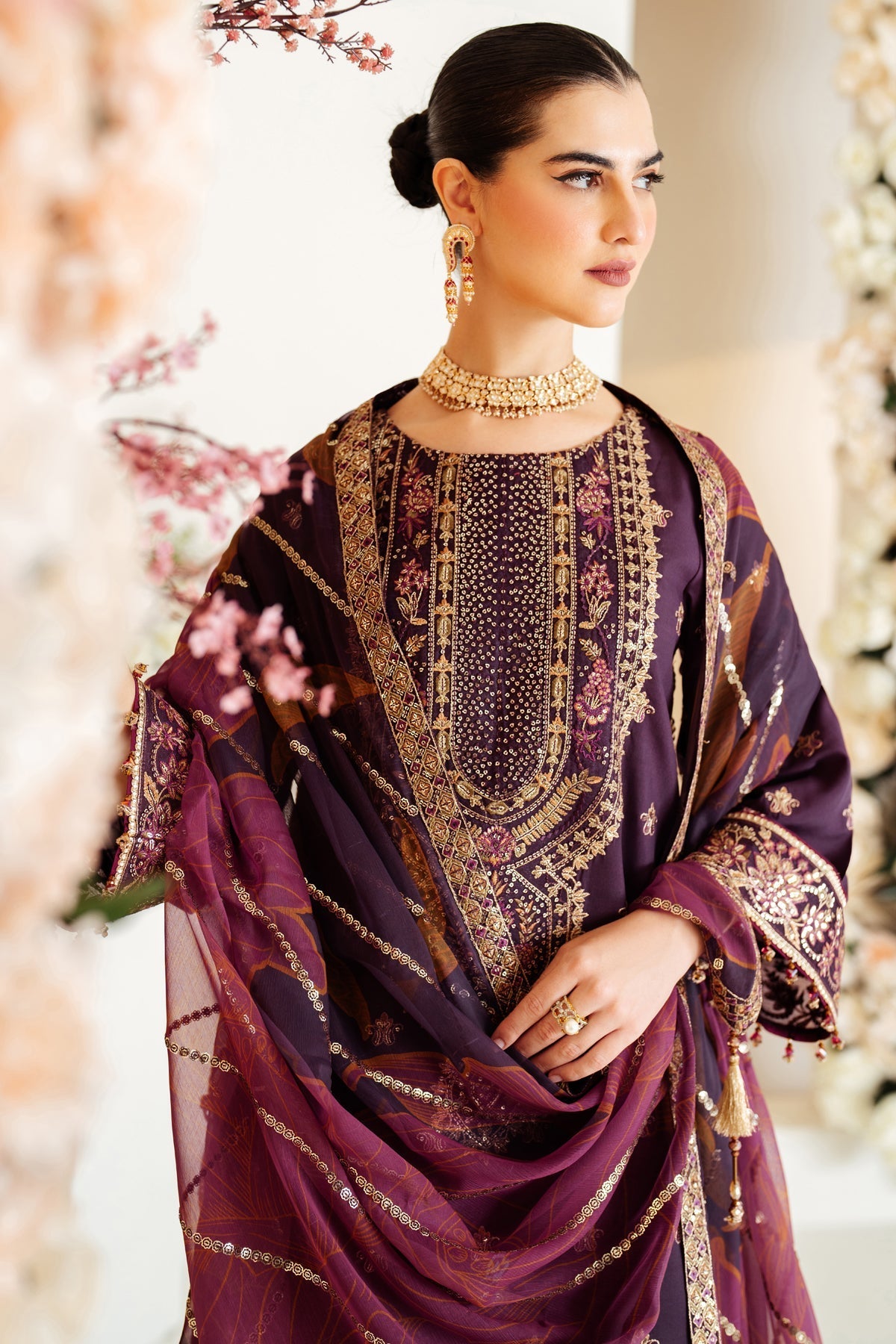 Alizeh | Luxury Raw Silk | AF-RS-05-SCARLET by Alizeh - Designer Dress - Type: Ladies Clothes - Available at Libayah - 100% Original