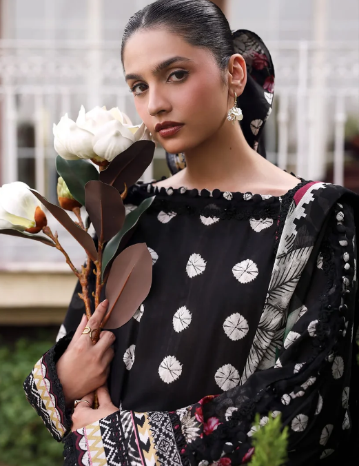 Elaf Premium | Belladore Prints Chiffon 26 | EPA-1B QUEEN by Elaf Premium - Designer Dress  - Type : Ladies Clothes - Available at Libayah - 100% Original 