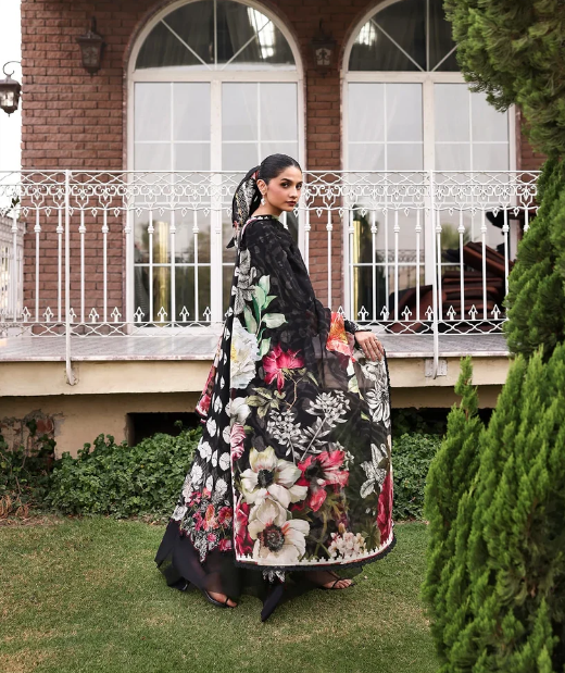 Elaf Premium | Belladore Prints Chiffon 26 | EPA-1B QUEEN by Elaf Premium - Designer Dress  - Type : Ladies Clothes - Available at Libayah - 100% Original 