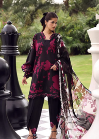 Elaf Premium | Belladore Prints Chiffon 26 |EPA-4A SCARLET by Elaf Premium - Designer Dress  - Type : Ladies Clothes - Available at Libayah - 100% Original 