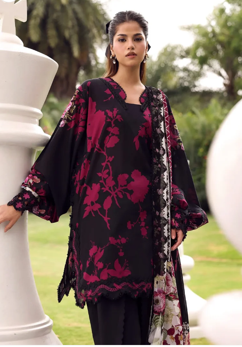 Elaf Premium | Belladore Prints Chiffon 26 |EPA-4A SCARLET by Elaf Premium - Designer Dress  - Type : Ladies Clothes - Available at Libayah - 100% Original 