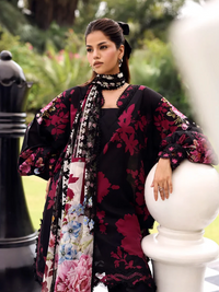 Elaf Premium | Belladore Prints Chiffon 26 |EPA-4A SCARLET by Elaf Premium - Designer Dress  - Type : Ladies Clothes - Available at Libayah - 100% Original 