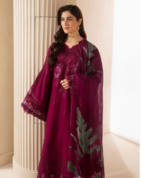 Elaf Premium | E Craft Chikankari 26 |EHC-4A GARNET by Elaf Premium - Designer Dress  - Type : Ladies Clothes - Available at Libayah - 100% Original 