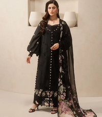 Elaf Premium | E Craft Chikankari 26 |EHC-5A CHARCOAL by Elaf Premium - Designer Dress  - Type : Ladies Clothes - Available at Libayah - 100% Original 