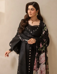 Elaf Premium | E Craft Chikankari 26 |EHC-5A CHARCOAL by Elaf Premium - Designer Dress  - Type : Ladies Clothes - Available at Libayah - 100% Original 