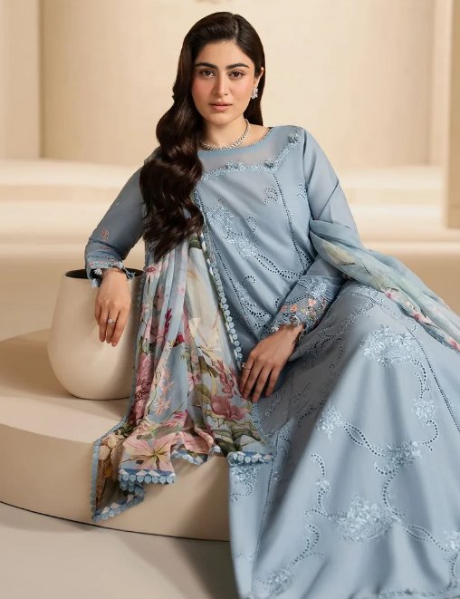 Elaf Premium | E Craft Chikankari 26 | EHC-5B PACIFIC by Elaf Premium - Designer Dress  - Type : Ladies Clothes - Available at Libayah - 100% Original 