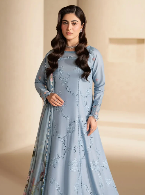 Elaf Premium | E Craft Chikankari 26 | EHC-5B PACIFIC by Elaf Premium - Designer Dress  - Type : Ladies Clothes - Available at Libayah - 100% Original 