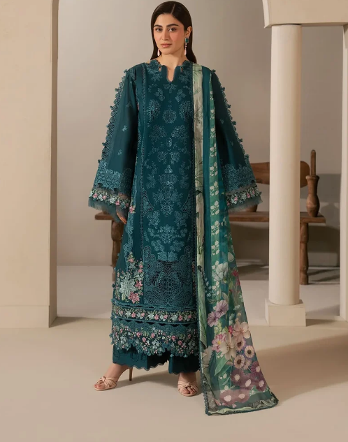 Elaf Premium | E Craft Chikankari 26 | EHC-2A MOSS by Elaf Premium - Designer Dress  - Type : Ladies Clothes - Available at Libayah - 100% Original 