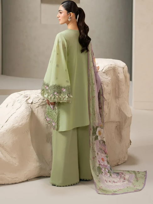 Elaf Premium | E Craft Chikankari 26 | EHC-6A BASIL by Elaf Premium - Designer Dress  - Type : Ladies Clothes - Available at Libayah - 100% Original 