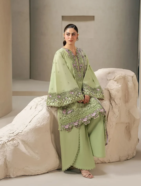 Elaf Premium | E Craft Chikankari 26 | EHC-6A BASIL by Elaf Premium - Designer Dress  - Type : Ladies Clothes - Available at Libayah - 100% Original 