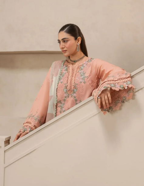 Elaf Premium | E Craft Chikankari 26 |EHC-3B DUSTROSE by Elaf Premium - Designer Dress  - Type : Ladies Clothes - Available at Libayah - 100% Original 
