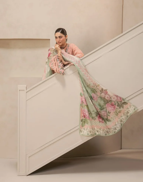 Elaf Premium | E Craft Chikankari 26 |EHC-3B DUSTROSE by Elaf Premium - Designer Dress  - Type : Ladies Clothes - Available at Libayah - 100% Original 