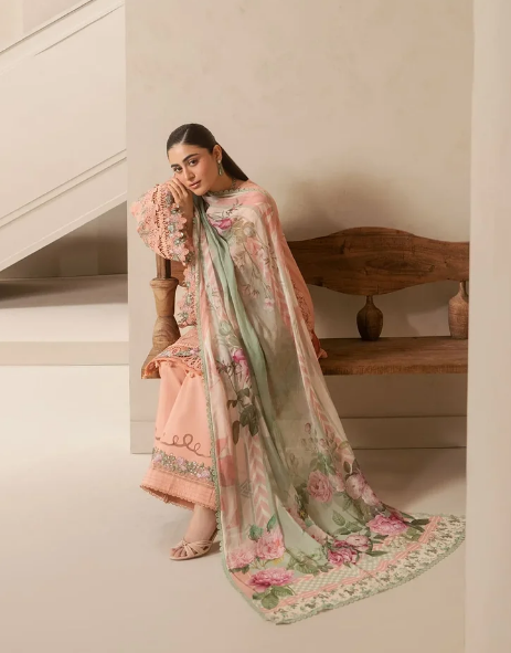 Elaf Premium | E Craft Chikankari 26 |EHC-3B DUSTROSE by Elaf Premium - Designer Dress  - Type : Ladies Clothes - Available at Libayah - 100% Original 