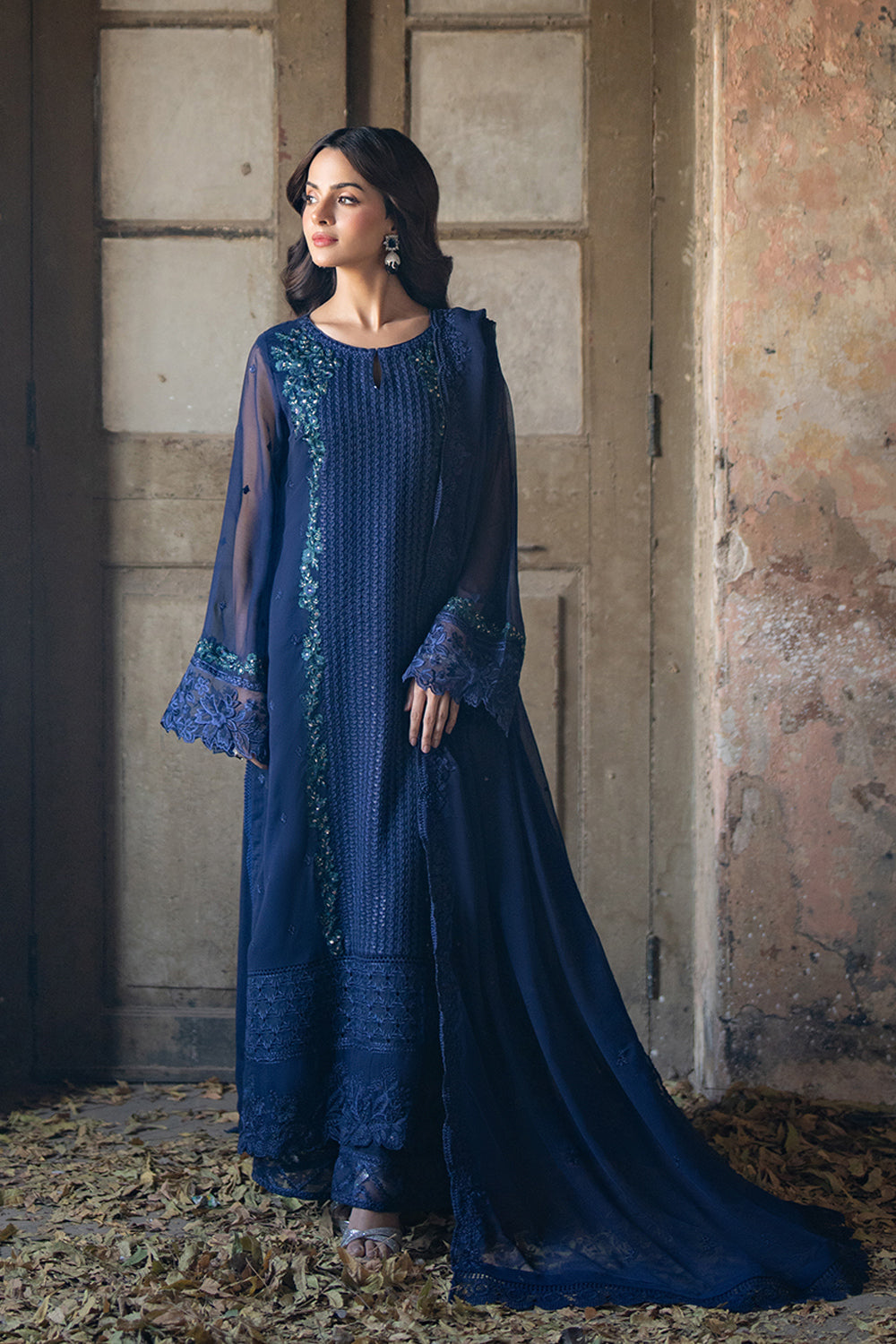 Azure | Ensembles Embroidered Formals | Serene Sapphire by Azure - Designer Dress - Type: Ladies Clothes - Available at Libayah - 100% Original