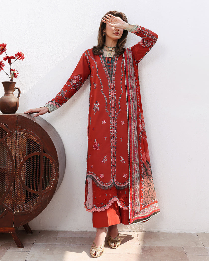 Roheenaz | Floral Reverie Luxury Lawn | Serene Bloom by Roheenaz - Designer Dress  - Type : Ladies Clothes - Available at Libayah - 100% Original 