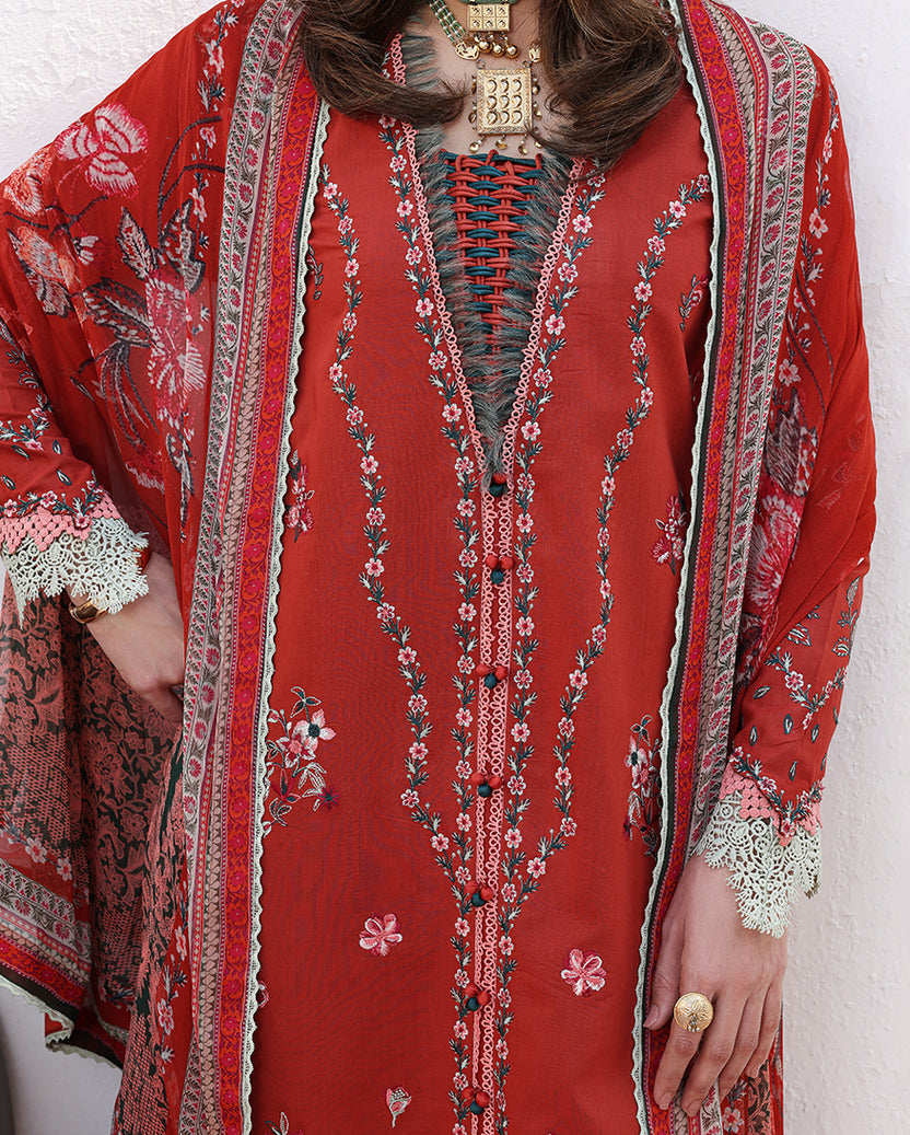 Roheenaz | Floral Reverie Luxury Lawn | Serene Bloom by Roheenaz - Designer Dress  - Type : Ladies Clothes - Available at Libayah - 100% Original 