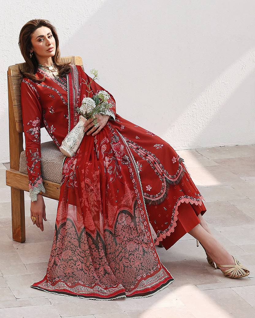 Roheenaz | Floral Reverie Luxury Lawn | Serene Bloom by Roheenaz - Designer Dress  - Type : Ladies Clothes - Available at Libayah - 100% Original 