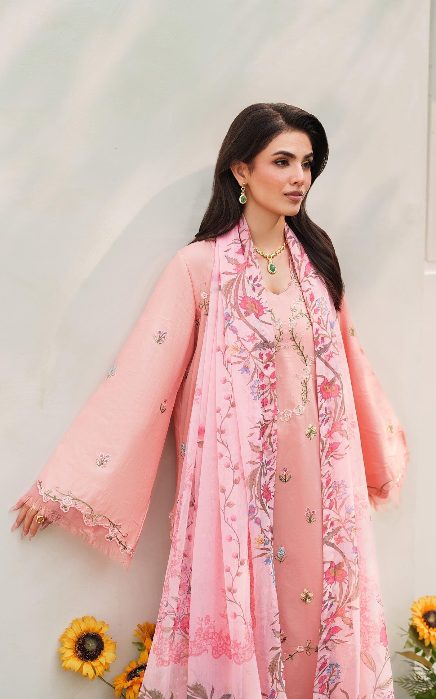 Asifa and Nabeel | Eden Cambric 25 | Serene Blush ECU25-01 by Asifa and Nabeel - Designer Dress  - Type : Ladies Clothes - Available at Libayah - 100% Original 