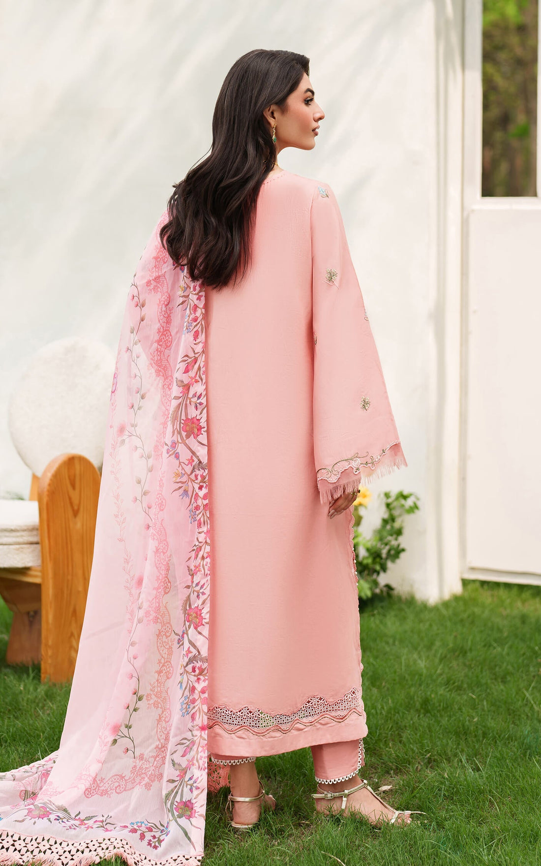 Asifa and Nabeel | Eden Cambric 25 | Serene Blush ECU25-01 by Asifa and Nabeel - Designer Dress  - Type : Ladies Clothes - Available at Libayah - 100% Original 