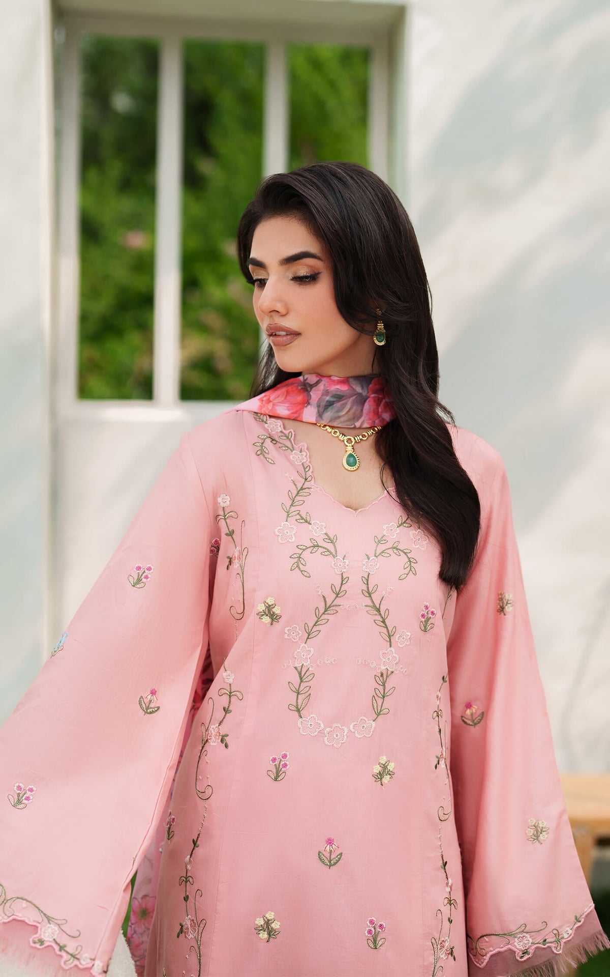 Asifa and Nabeel | Eden Cambric 25 | Serene Blush ECU25-01 by Asifa and Nabeel - Designer Dress  - Type : Ladies Clothes - Available at Libayah - 100% Original 