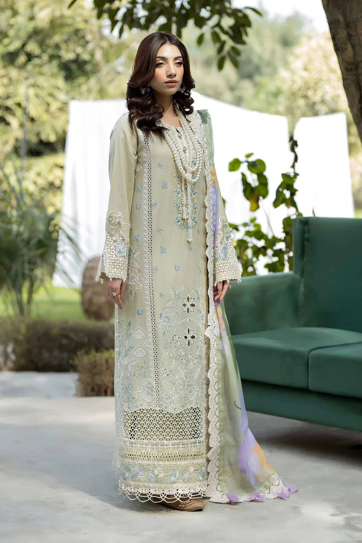 Adans Libas | Serene Luxury Lawn | SERENE 1748 by Adans Libas - Designer Dress  - Type : Ladies Clothes - Available at Libayah - 100% Original 