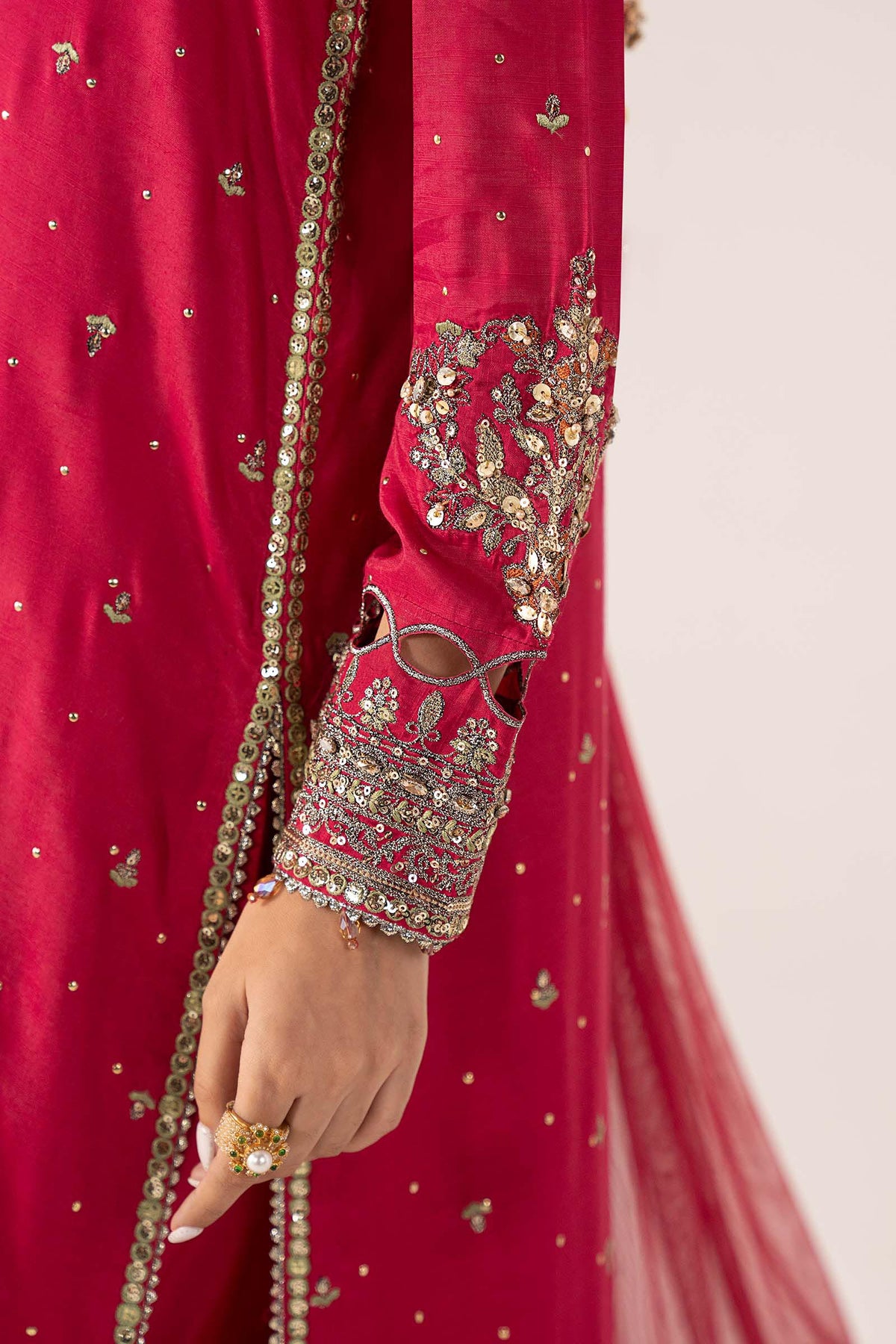 Maria B | Luxury Formals Pre Fall | SF-PF26-10-Pink by Maria B - Designer Dress  - Type : Ladies Clothes - Available at Libayah - 100% Original 