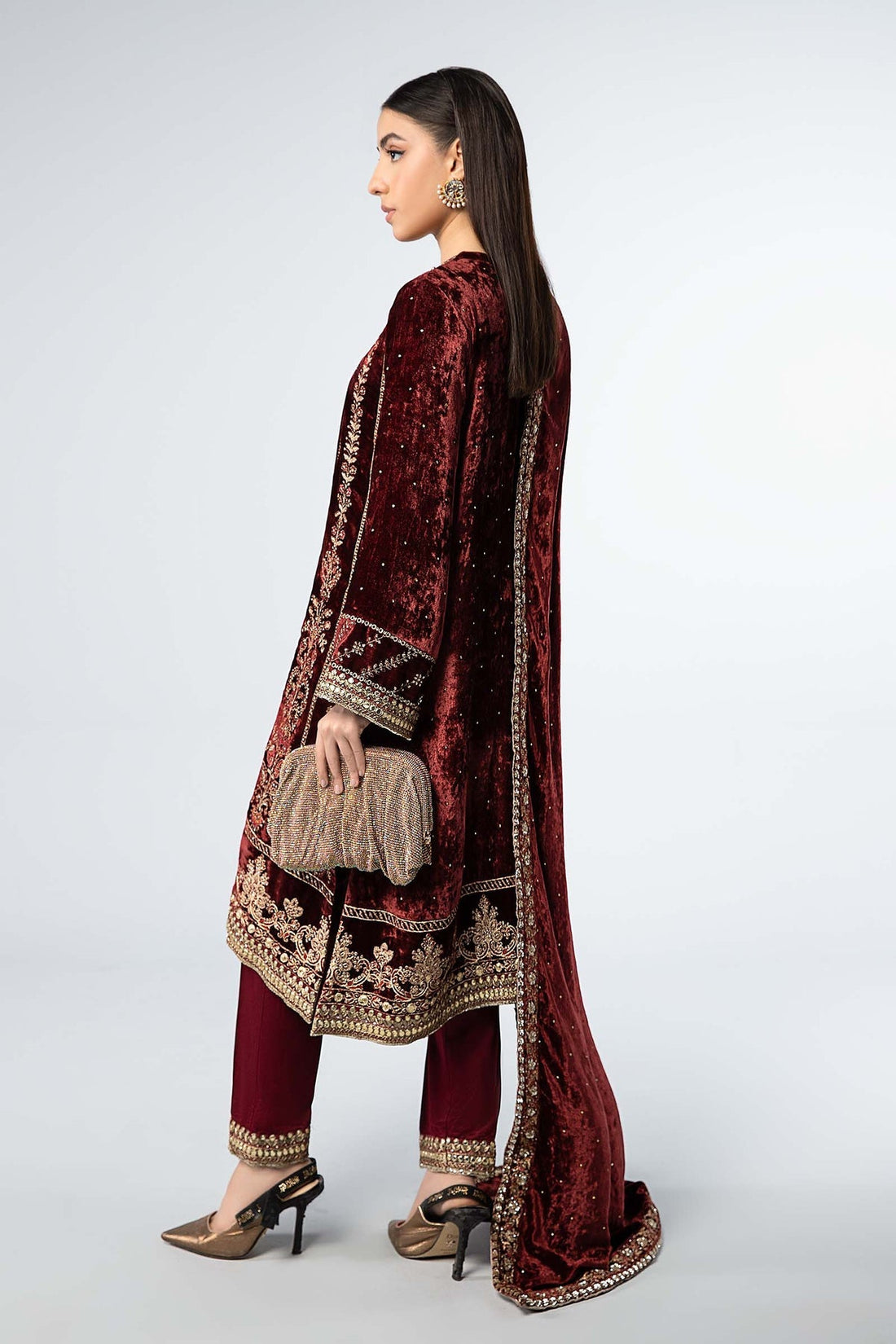 Maria B | Formal Wears | SF-W24-14 by Maria B - Designer Dress - Type: Ladies Clothes - Available at Libayah - 100% Original