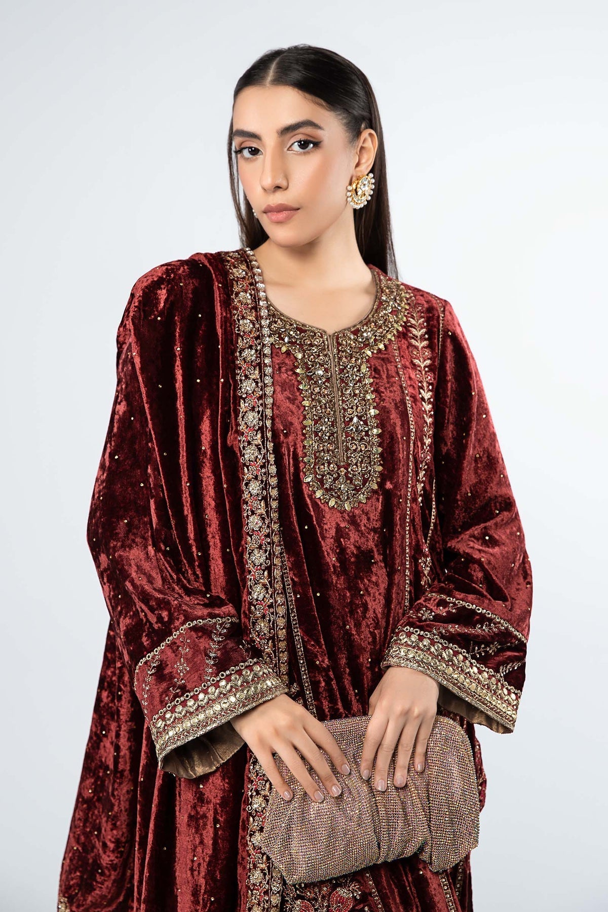 Maria B | Formal Wears | SF-W24-14 by Maria B - Designer Dress - Type: Ladies Clothes - Available at Libayah - 100% Original